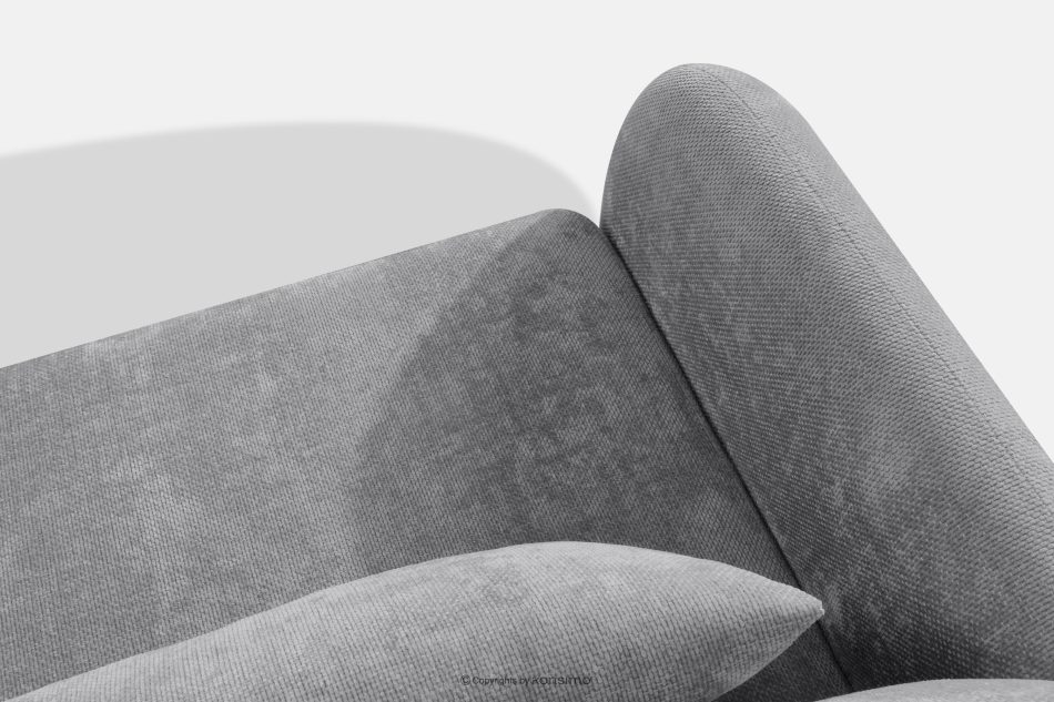 CALICO Dreisitzer-Sofa mit abgerundeter Form aus einem grauen Gewebestoff grau - Foto 5