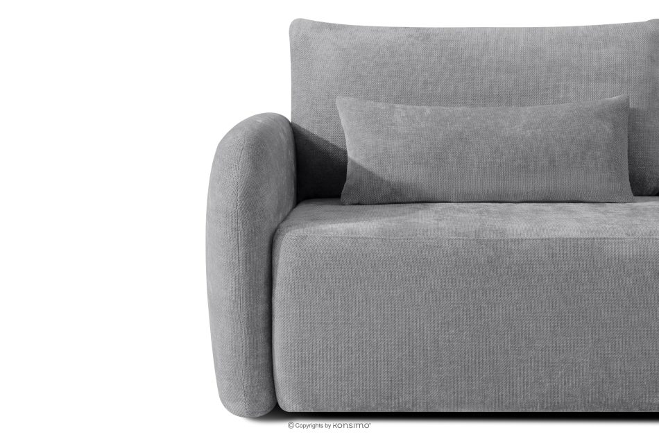 CALICO Dreisitzer-Sofa mit abgerundeter Form aus einem grauen Gewebestoff grau - Foto 6