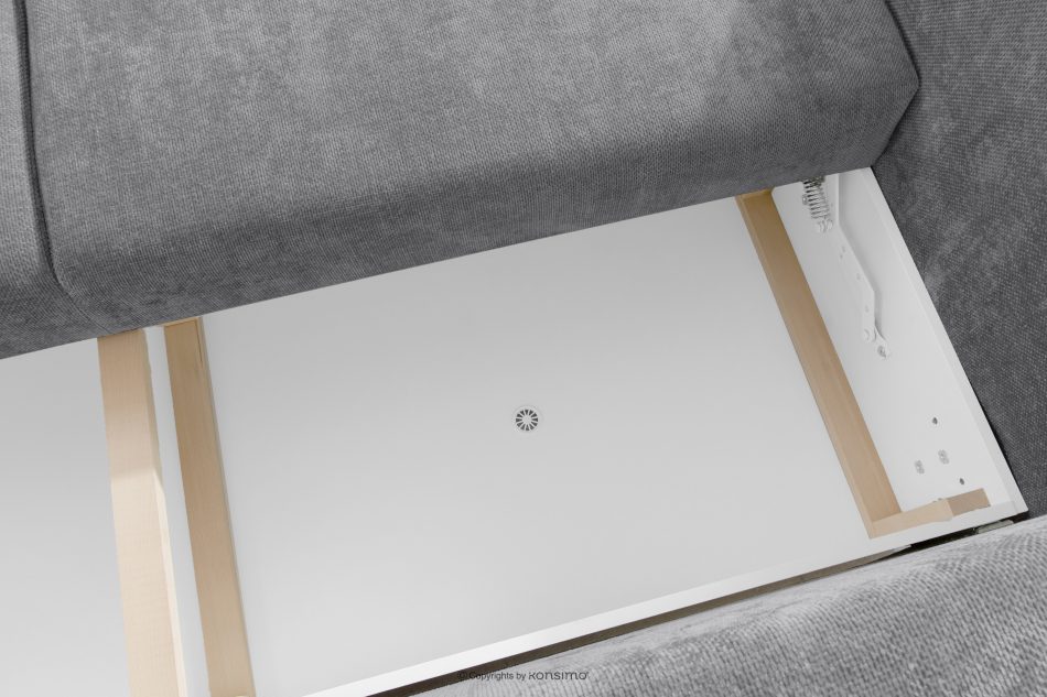 CALICO Dreisitzer-Sofa mit abgerundeter Form aus einem grauen Gewebestoff grau - Foto 9