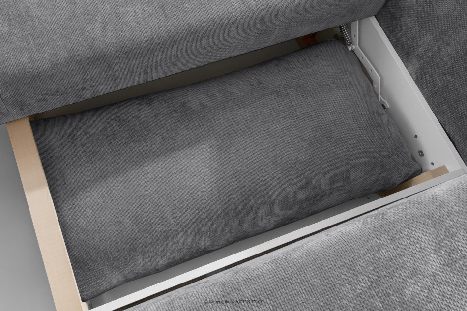 CALICO Dreisitzer-Sofa mit abgerundeter Form aus einem grauen Gewebestoff grau - Foto 10