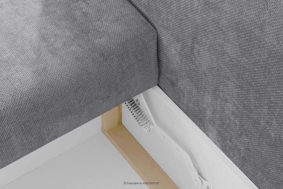CALICO Dreisitzer-Sofa mit abgerundeter Form aus einem grauen Gewebestoff grau - Foto 11