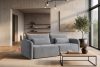 CALICO Dreisitzer-Sofa mit abgerundeter Form aus einem grauen Gewebestoff grau - Foto 15