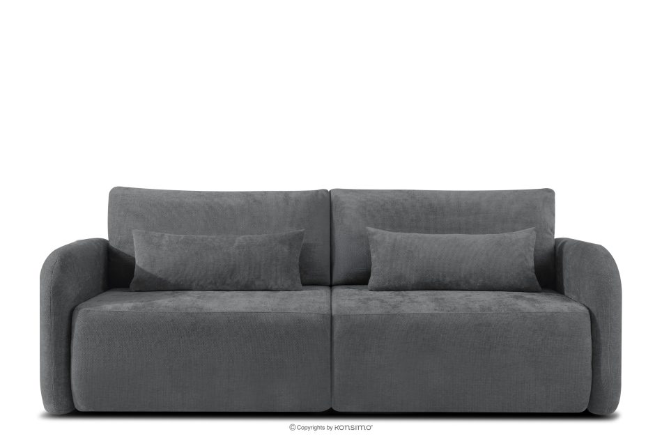 CALICO Dreisitzer-Sofa mit abgerundeter Form aus einem dunkelgrauen Gewebestoff dunkelgrau - Foto 0