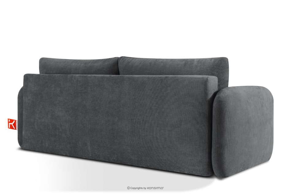 CALICO Dreisitzer-Sofa mit abgerundeter Form aus einem dunkelgrauen Gewebestoff dunkelgrau - Foto 3