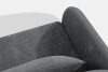 CALICO Dreisitzer-Sofa mit abgerundeter Form aus einem dunkelgrauen Gewebestoff dunkelgrau - Foto 6