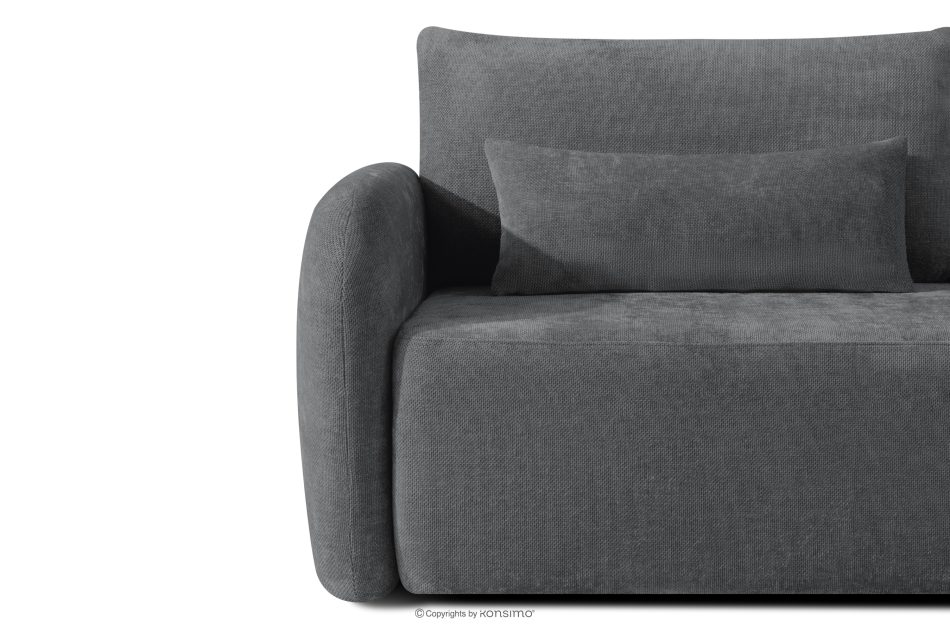CALICO Dreisitzer-Sofa mit abgerundeter Form aus einem dunkelgrauen Gewebestoff dunkelgrau - Foto 6