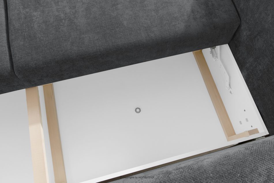 CALICO Dreisitzer-Sofa mit abgerundeter Form aus einem dunkelgrauen Gewebestoff dunkelgrau - Foto 9