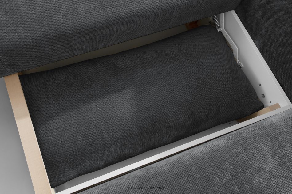 CALICO Dreisitzer-Sofa mit abgerundeter Form aus einem dunkelgrauen Gewebestoff dunkelgrau - Foto 10
