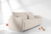 CALICO Dreisitziges ausziehbares Schlafsofa mit abgerundeten Ecken aus cremefarbenem Shaggy-Stoff cremefarben - Foto 14