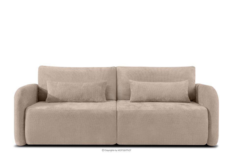 CALICO Dreisitzer-Sofa mit abgerundeter Form aus hellbeigem Gewebestoff hellbeige - Foto 0