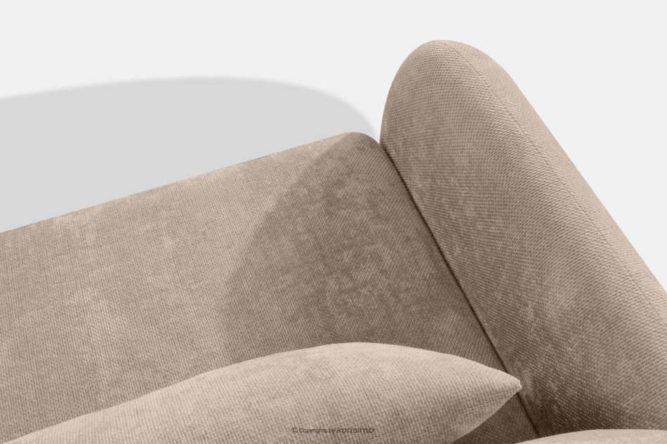 CALICO Dreisitzer-Sofa mit abgerundeter Form aus hellbeigem Gewebestoff hellbeige - Foto 5