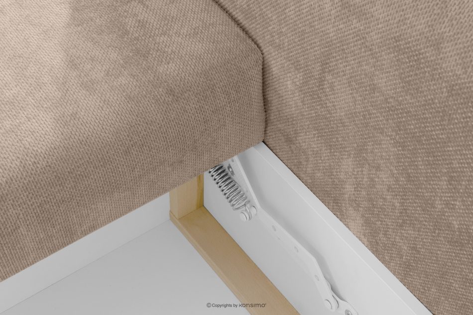 CALICO Dreisitzer-Sofa mit abgerundeter Form aus hellbeigem Gewebestoff hellbeige - Foto 11