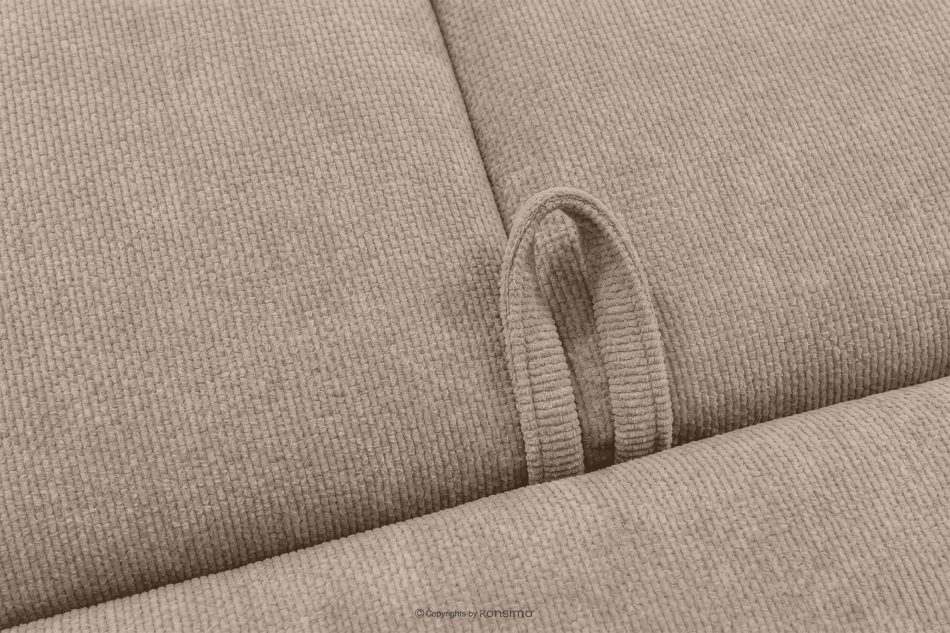 CALICO Dreisitzer-Sofa mit abgerundeter Form aus hellbeigem Gewebestoff hellbeige - Foto 12