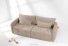 CALICO Dreisitzer-Sofa mit abgerundeter Form aus hellbeigem Gewebestoff hellbeige - Foto 2
