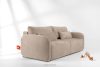 CALICO Dreisitzer-Sofa mit abgerundeter Form aus hellbeigem Gewebestoff hellbeige - Foto 14
