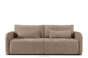 CALICO, https://konsimo.de/kollektion/calico/ Dreisitzer-Sofa mit abgerundeter Form aus dunkelbeigem Gewebestoff dunkelbeige - Foto