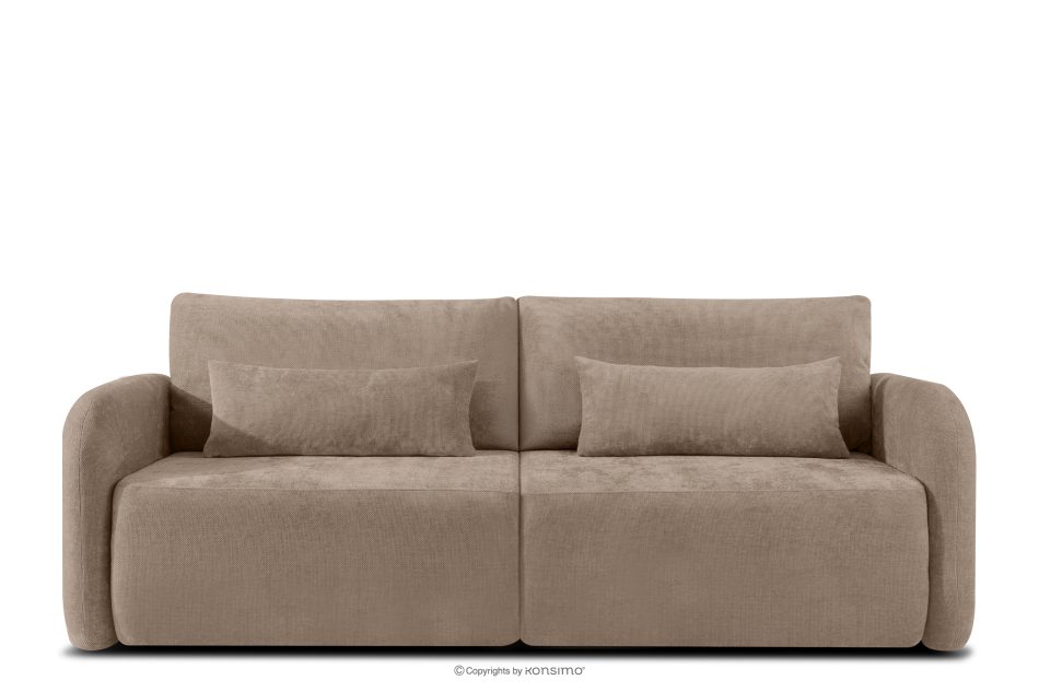 CALICO Dreisitzer-Sofa mit abgerundeter Form aus dunkelbeigem Gewebestoff dunkelbeige - Foto 0