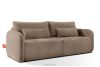 CALICO Dreisitzer-Sofa mit abgerundeter Form aus dunkelbeigem Gewebestoff dunkelbeige - Foto 3