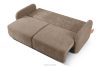 CALICO Dreisitzer-Sofa mit abgerundeter Form aus dunkelbeigem Gewebestoff dunkelbeige - Foto 5