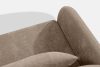 CALICO Dreisitzer-Sofa mit abgerundeter Form aus dunkelbeigem Gewebestoff dunkelbeige - Foto 6