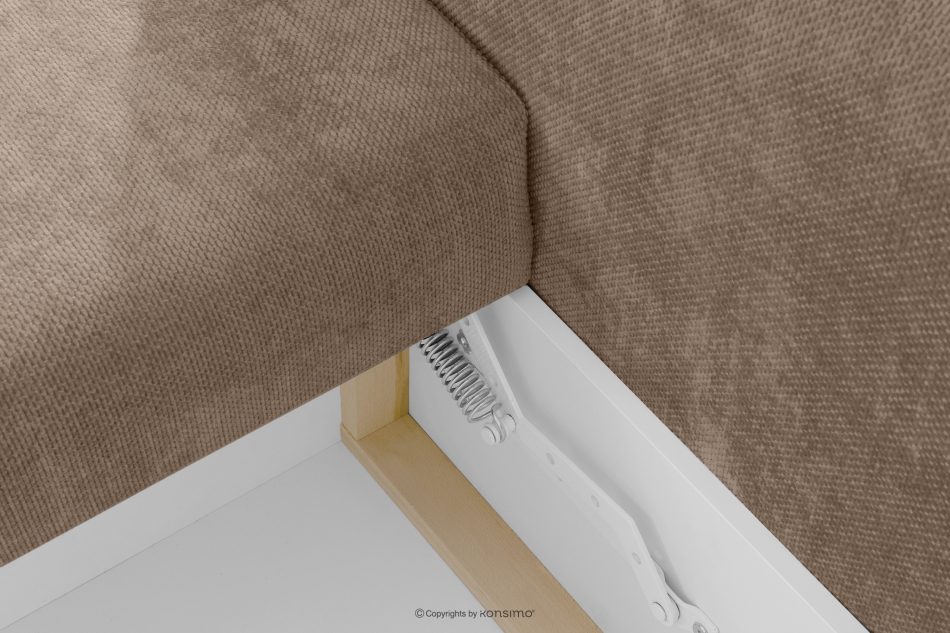 CALICO Dreisitzer-Sofa mit abgerundeter Form aus dunkelbeigem Gewebestoff dunkelbeige - Foto 11