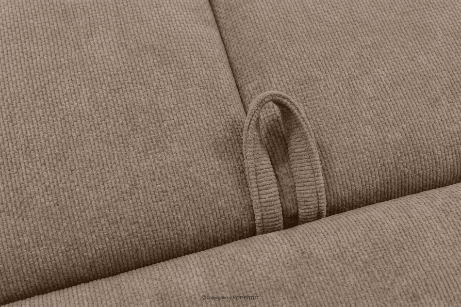 CALICO Dreisitzer-Sofa mit abgerundeter Form aus dunkelbeigem Gewebestoff dunkelbeige - Foto 12