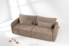 CALICO Dreisitzer-Sofa mit abgerundeter Form aus dunkelbeigem Gewebestoff dunkelbeige - Foto 2