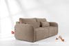 CALICO Dreisitzer-Sofa mit abgerundeter Form aus dunkelbeigem Gewebestoff dunkelbeige - Foto 14