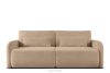 CALICO Dreisitziges ausziehbares Schlafsofa mit abgerundeten Ecken aus warmem, beigem Shaggy-Stoff warmes Beige - Foto 1