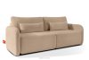 CALICO Dreisitziges ausziehbares Schlafsofa mit abgerundeten Ecken aus warmem, beigem Shaggy-Stoff warmes Beige - Foto 3