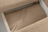 CALICO Dreisitziges ausziehbares Schlafsofa mit abgerundeten Ecken aus warmem, beigem Shaggy-Stoff warmes Beige - Foto 11