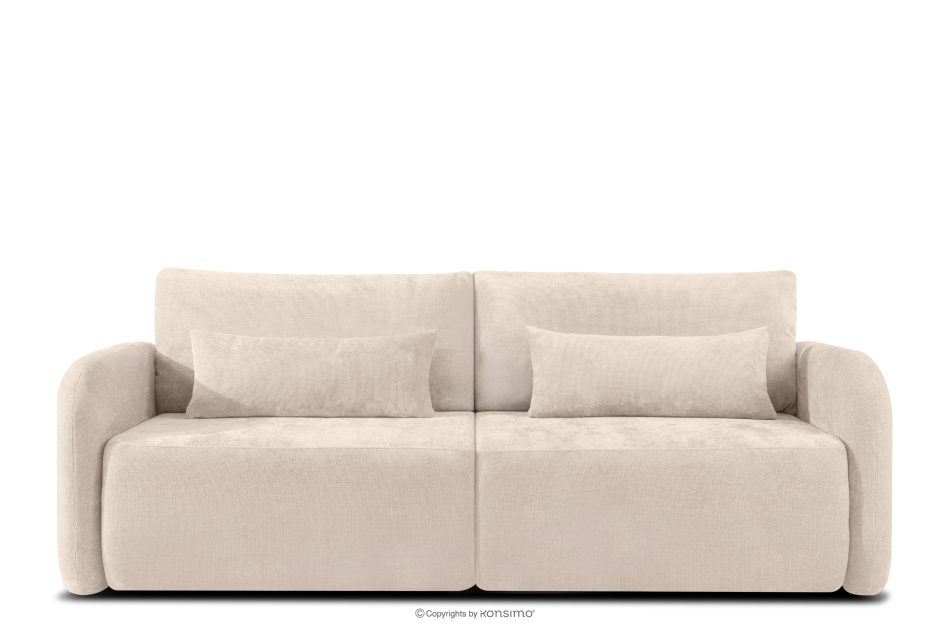 CALICO Dreisitzer-Sofa mit abgerundeter Form aus ecrufarbenem Gewebestoff ecru - Foto 0