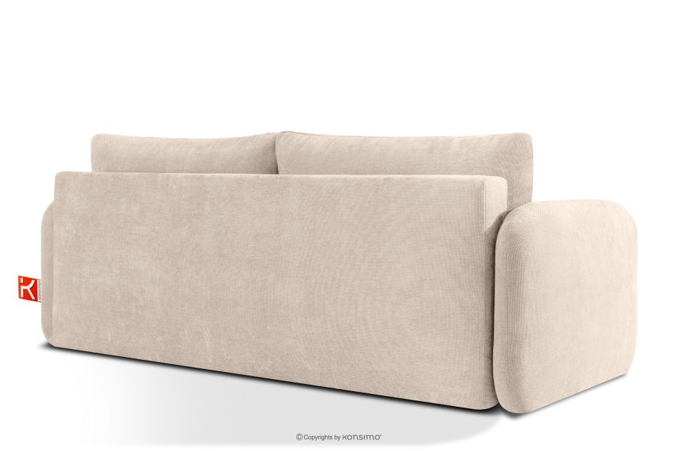 CALICO Dreisitzer-Sofa mit abgerundeter Form aus ecrufarbenem Gewebestoff ecru - Foto 3