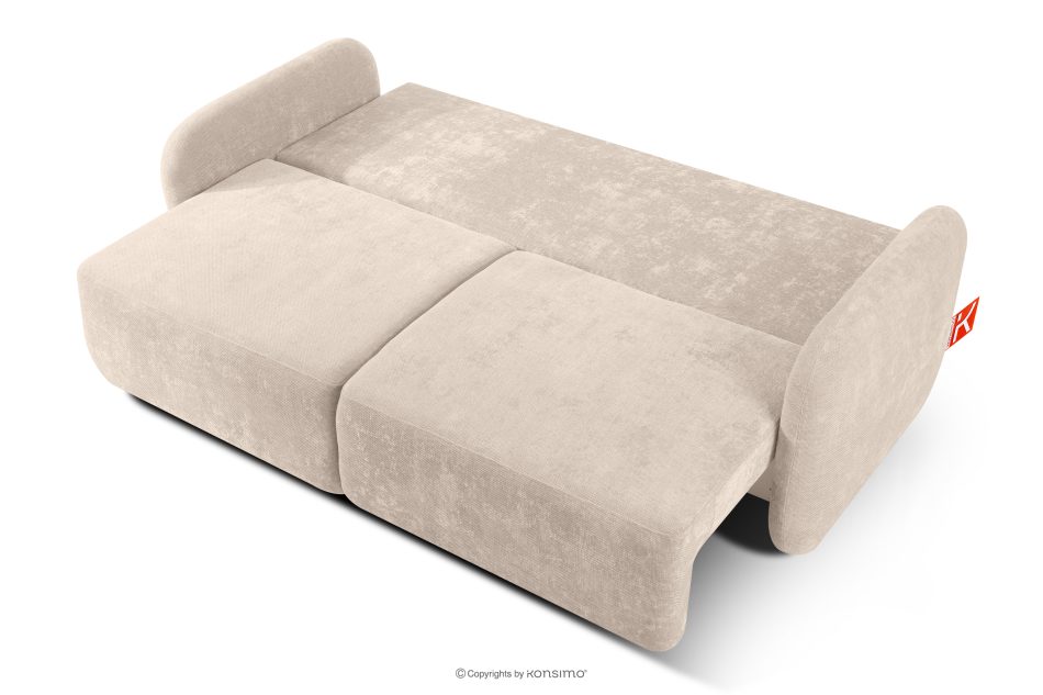 CALICO Dreisitzer-Sofa mit abgerundeter Form aus ecrufarbenem Gewebestoff ecru - Foto 4
