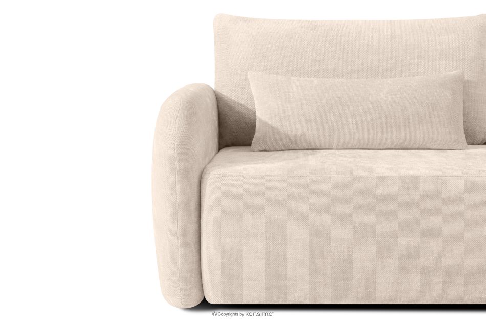 CALICO Dreisitzer-Sofa mit abgerundeter Form aus ecrufarbenem Gewebestoff ecru - Foto 6