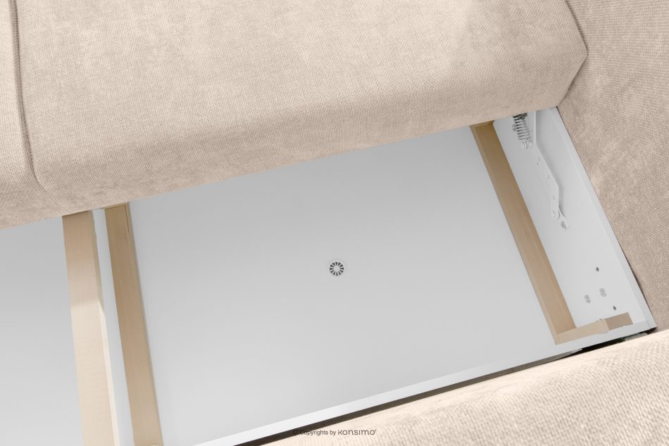 CALICO Dreisitzer-Sofa mit abgerundeter Form aus ecrufarbenem Gewebestoff ecru - Foto 9
