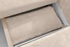 CALICO Dreisitzer-Sofa mit abgerundeter Form aus ecrufarbenem Gewebestoff ecru - Foto 11