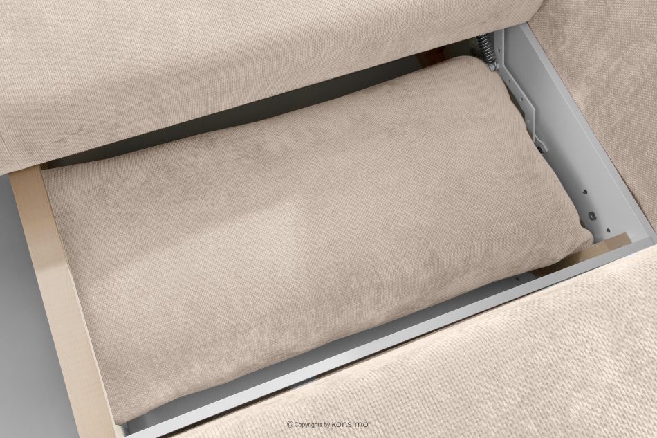 CALICO Dreisitzer-Sofa mit abgerundeter Form aus ecrufarbenem Gewebestoff ecru - Foto 10