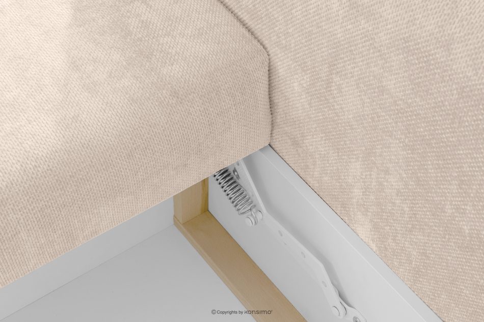 CALICO Dreisitzer-Sofa mit abgerundeter Form aus ecrufarbenem Gewebestoff ecru - Foto 11