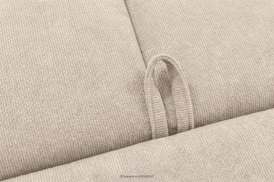 CALICO Dreisitzer-Sofa mit abgerundeter Form aus ecrufarbenem Gewebestoff ecru - Foto 12