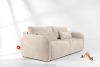 CALICO Dreisitzer-Sofa mit abgerundeter Form aus ecrufarbenem Gewebestoff ecru - Foto 14