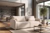 CALICO Dreisitzer-Sofa mit abgerundeter Form aus ecrufarbenem Gewebestoff ecru - Foto 15