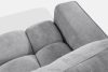 RUSA Gestepptes Dreisitzer-Schlafsofa ausziehbar in einem grauen Gewebestoff grau - Foto 6