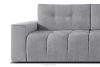 RUSA Gestepptes Dreisitzer-Schlafsofa ausziehbar in einem grauen Gewebestoff grau - Foto 7