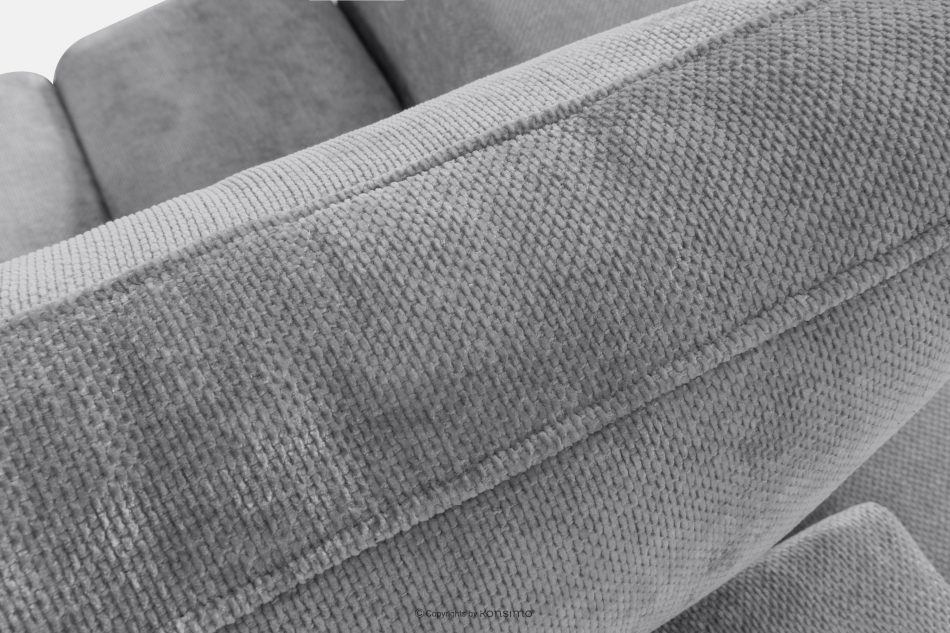RUSA Gestepptes Dreisitzer-Schlafsofa ausziehbar in einem grauen Gewebestoff grau - Foto 7