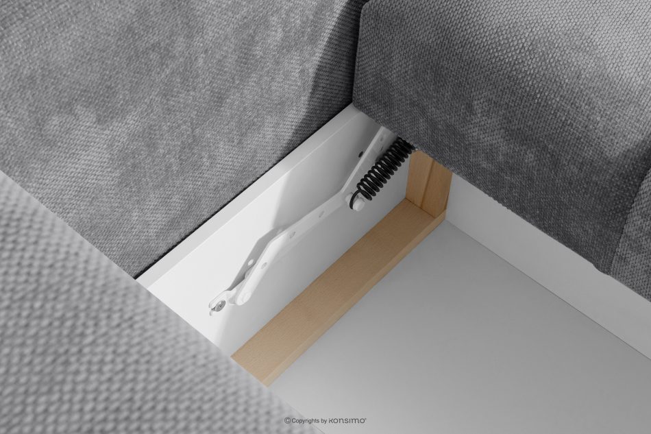 RUSA Gestepptes Dreisitzer-Schlafsofa ausziehbar in einem grauen Gewebestoff grau - Foto 13