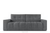 RUSA Gestepptes Dreisitzer-Schlafsofa ausziehbar in einem dunkelgrauen Gewebestoff dunkelgrau - Foto 1