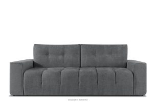 RUSA, https://konsimo.de/kollektion/rusa/ Gestepptes Dreisitzer-Schlafsofa ausziehbar in einem dunkelgrauen Gewebestoff dunkelgrau - Foto