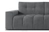RUSA Gestepptes Dreisitzer-Schlafsofa ausziehbar in einem dunkelgrauen Gewebestoff dunkelgrau - Foto 7