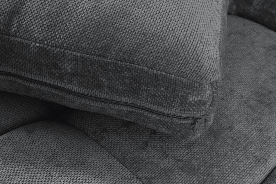 RUSA Gestepptes Dreisitzer-Schlafsofa ausziehbar in einem dunkelgrauen Gewebestoff dunkelgrau - Foto 8